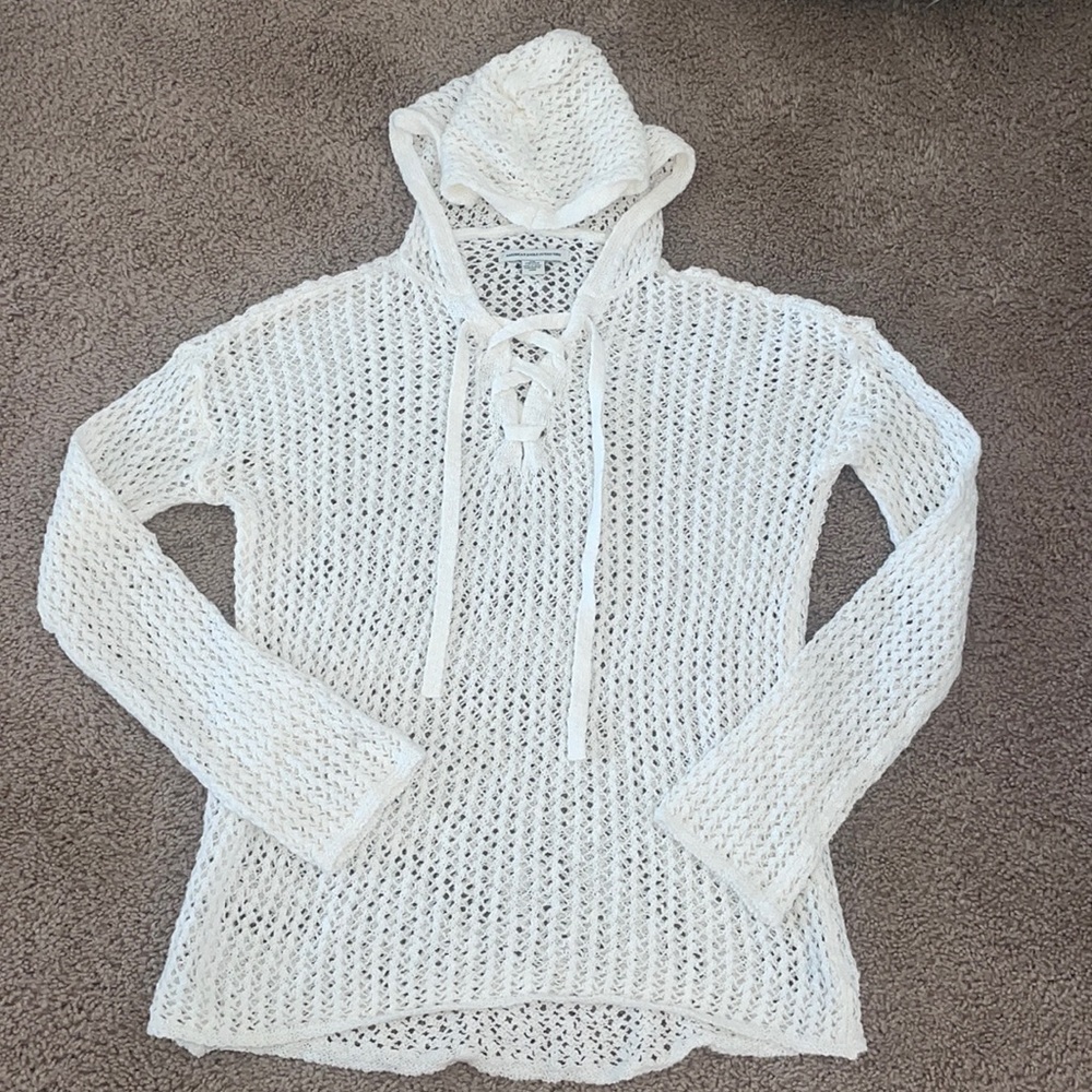 Open knit sweater